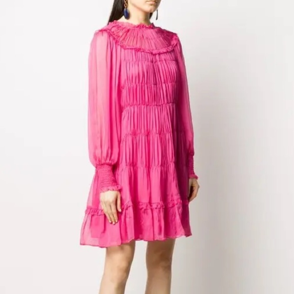 Ulla Johnson Pink Ruffled Dress